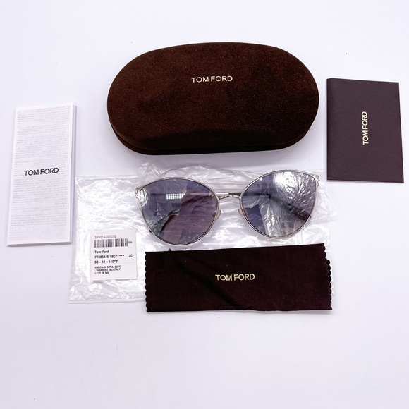 NEW TOM FORD ZEILA TF654 18C WOMEN’S SUNGLASSES TOM FORD FT0654/S GREY - Picture 12 of 12